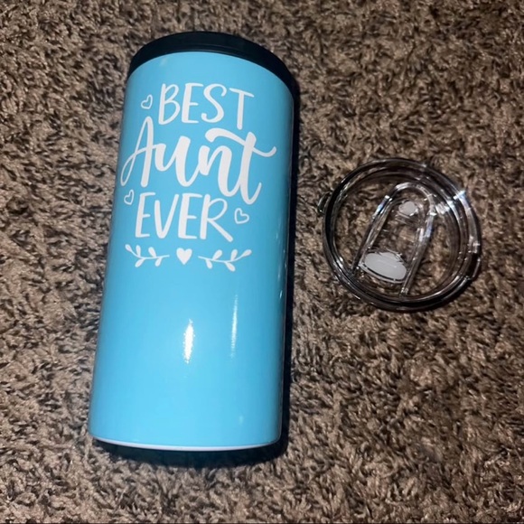 Blue Tumbler with Lid - Best Aunt Ever NWOT - Picture 1 of 3